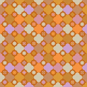 Retro Floral Tiles - Vibrant Summer / Medium