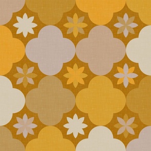 Retro Floral Tiles - Moody Summer / Large