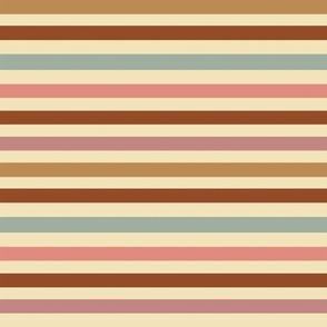 boho muted stripe fabric - western coordinate