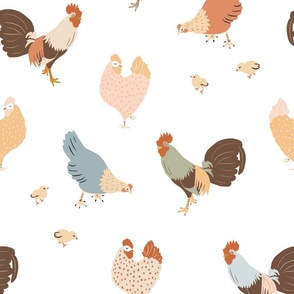 Cluck Cluck Jumbo Wallpaper