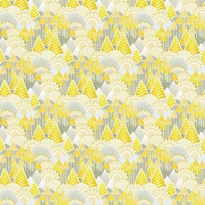 In the Weeds- Goldenrods and Dandelions- Mini- Yellow- Teal- Sage Green- Pollinator Garden- Summer Floral Wallpaper- Gender Neutral Nursery