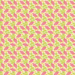 Spring Butterfly Pattern in Pink, Green, and Yellow - Small Scale