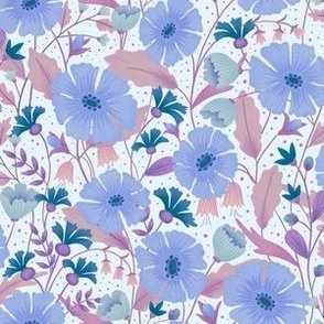 Floral Bells, Periwinkle Blue
