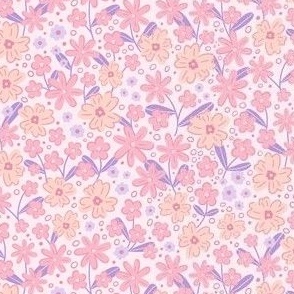 Pink Pastels Ditsy Floral