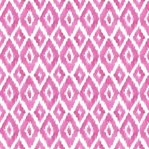 Small Watercolor Diamond Ikat in Pink