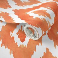 Large Watercolor Diamond Ikat in Orange