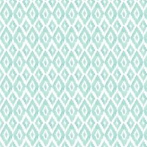 Mini Watercolor Diamond Ikat in Mint Green