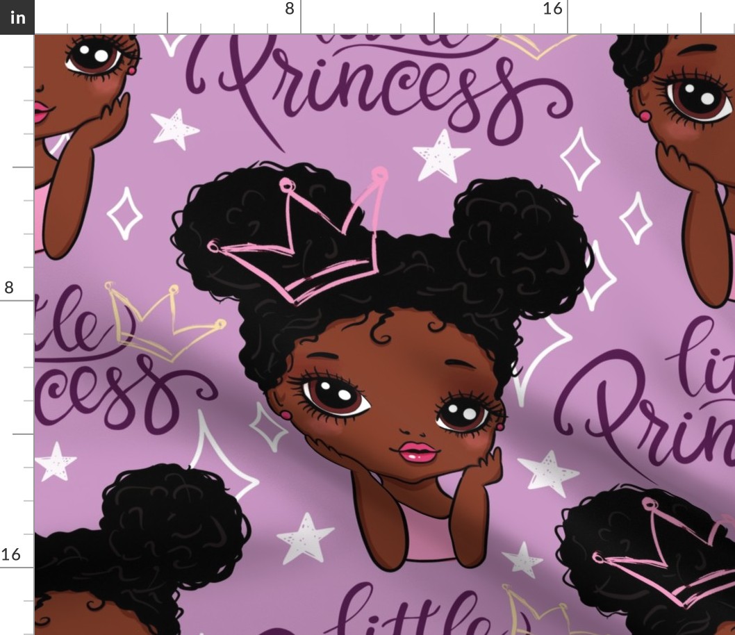 little African American black princess jumbo scale lilac