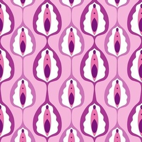 Hidden vagina vulva geometric retro small scale