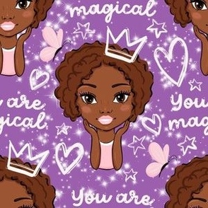 You are magical African American Black princess purple