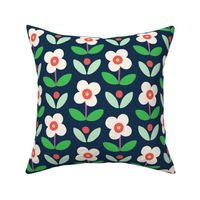 retro daisy garden XL wallpaper scale navy by Pippa Shaw.png