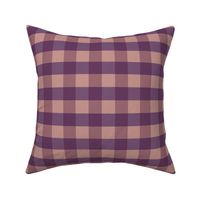 Purple and pink gingham - Medium scale