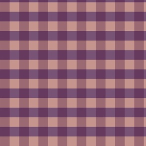 Purple and pink gingham - Medium scale