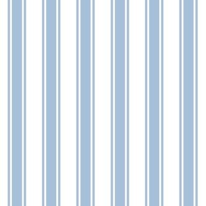 Ticking Stripes in Petal Solid  Sky Blue