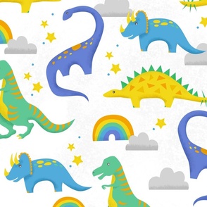 Dinosaurs and Rainbows - Primary - Large