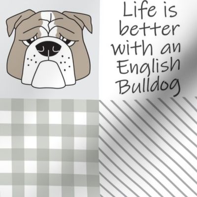 4" English Bulldog wholecloth