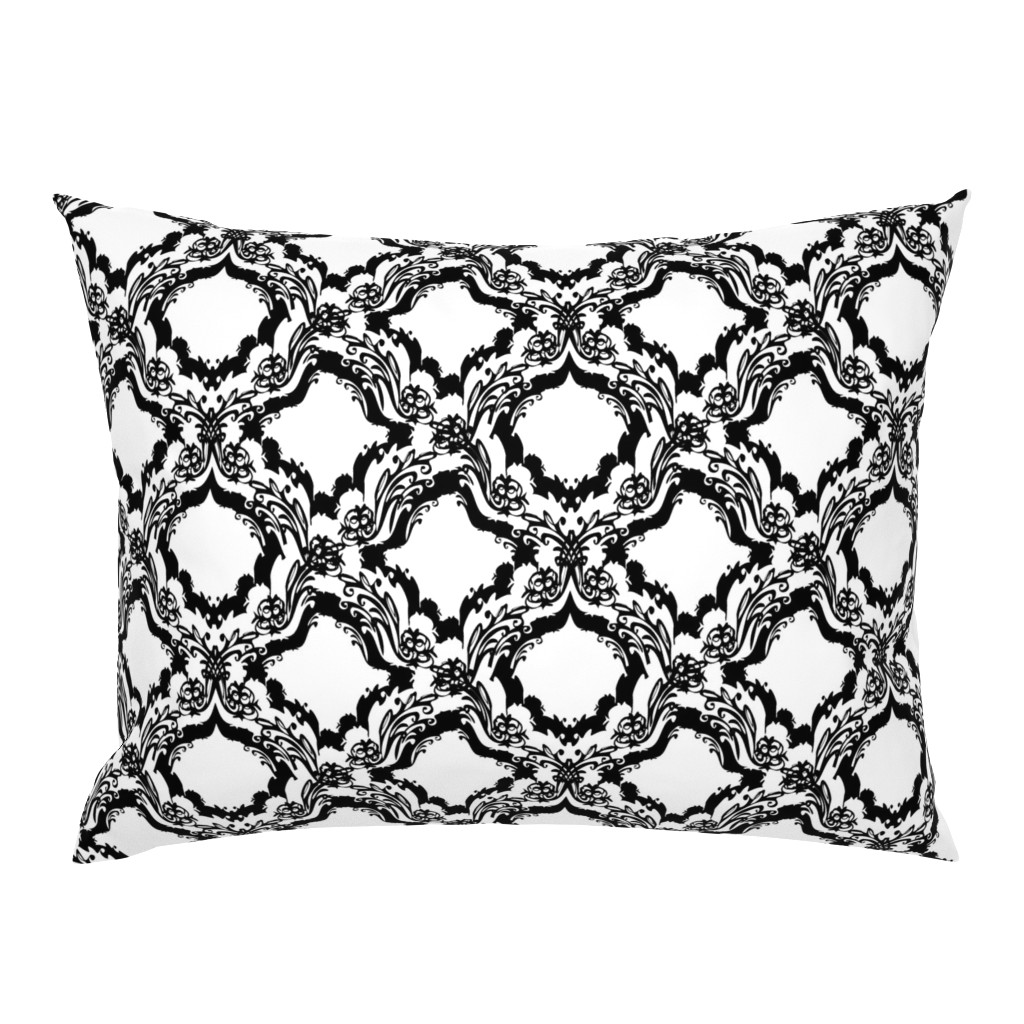 ornamental grid in black and white by rysunki_malunki