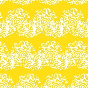 ornamental stripes on happy yellow by rysuunki_malunki