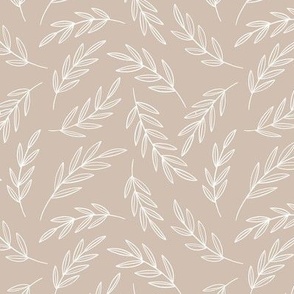 Botanical Vines in Soothing Taupe - Medium