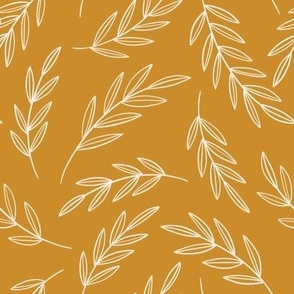 Botanical Vines in Cream on Gold - Large