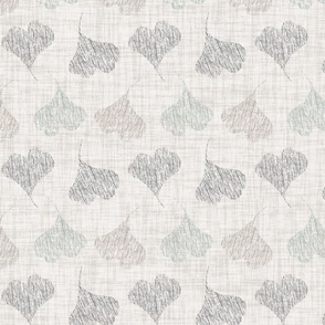 Ginkgo Biloba Leaves In Neutrals Texture Background - Large Scale