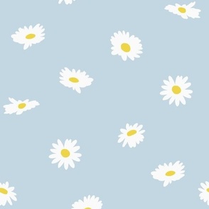 daisies pattern - blue