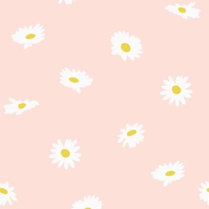 daisies pattern - peach