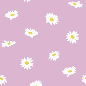 daisies pattern - purple