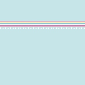 Retro horizontal stripes with stars on pale blue background