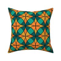 Overlapping Circles Tile//green, orange