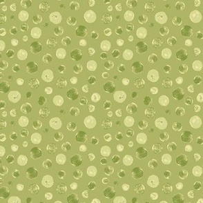 green watercolour spots