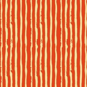 Orange and cream watercolour stripe
