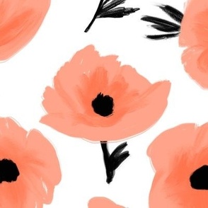 Peachy Poppies - Large