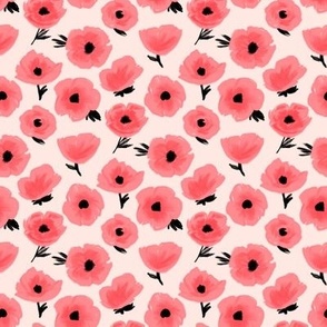 Pink Abstract Poppies - Tiny