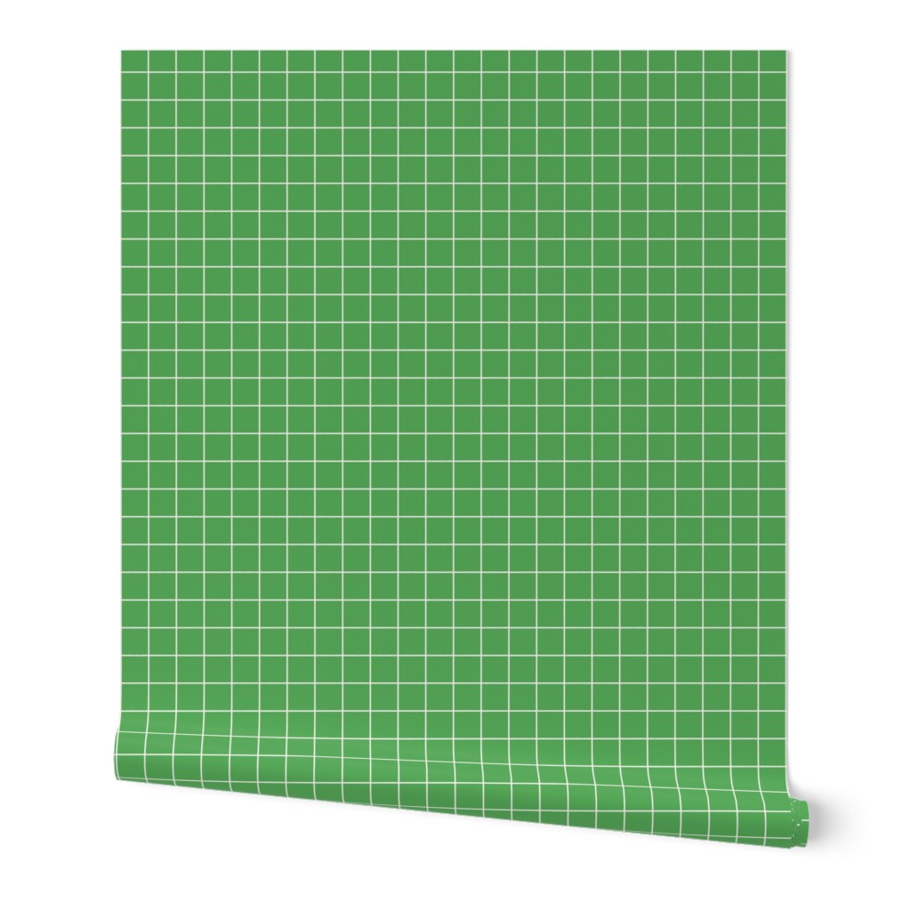 Brite Green / Off-White 1-Inch Grid