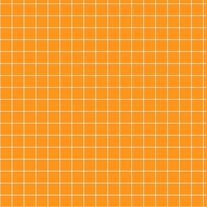 Brite Orange / Off-White 1-Inch Grid