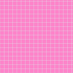 Brite Pink / Off-White 1-Inch Grid