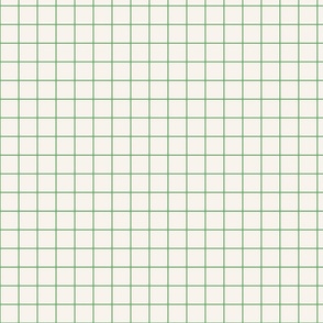 Off-White / Brite Green 1-Inch Grid