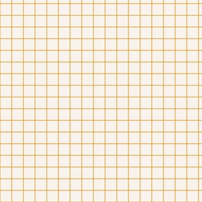Off-White / Brite Orange 1-Inch Grid