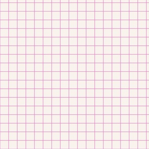 Off-White / Brite Pink 1-Inch Grid