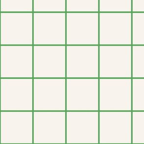 Off-White / Brite Green 4-Inch Grid