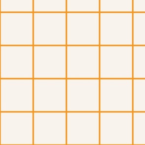 Off-White / Brite Orange 4-Inch Grid