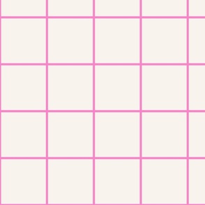 Off-White / Brite Pink 4-Inch Grid