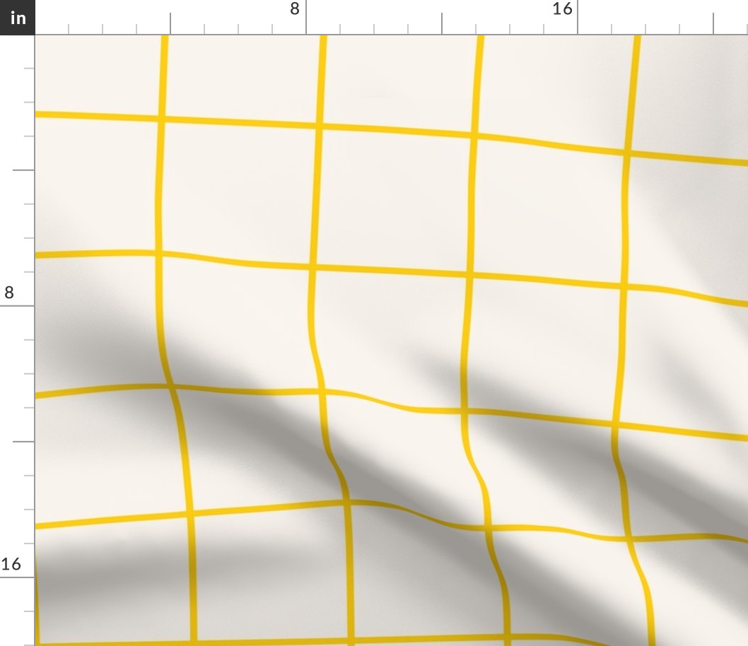 Off-White / Brite Yellow 4-Inch Grid