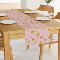 Suzy's Stars Cat's Meow Pink F5d0d0 and Gold Star D49f11 Large