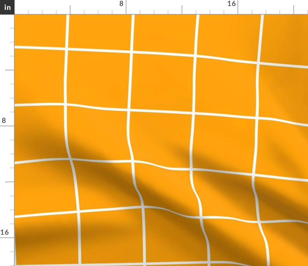 Marigold / White 4-Inch Grid