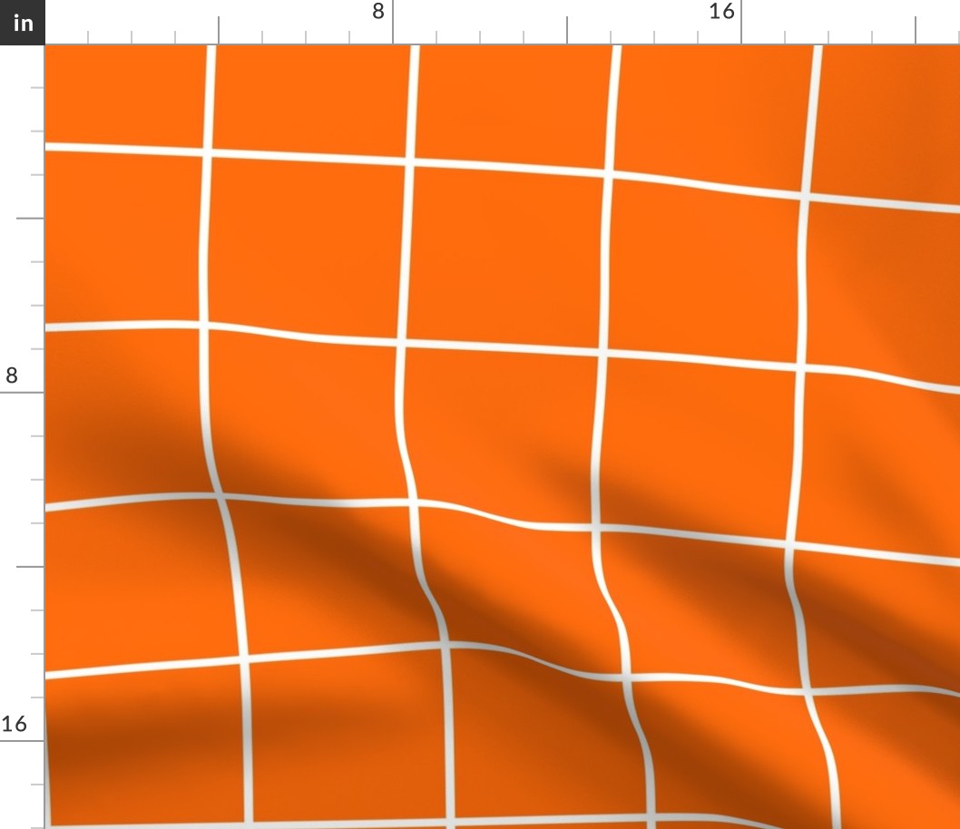 Carrot / White 4-Inch Grid