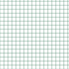 White / Grass 1-Inch Grid