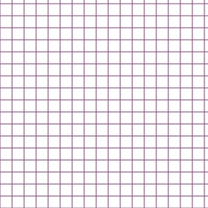 White / Plum 1-Inch Grid