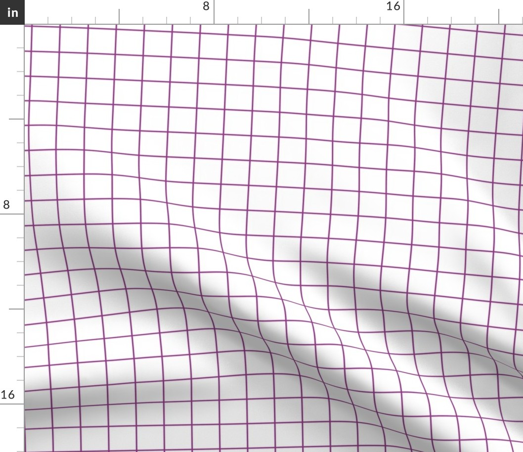 White / Plum 1-Inch Grid